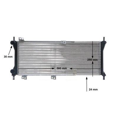 Billede af MAHLE ORIGINAL CR 2173 000S Radiator 580 250 23 Mekanisk fuget køleripper FIAT: Panda I Hatchback