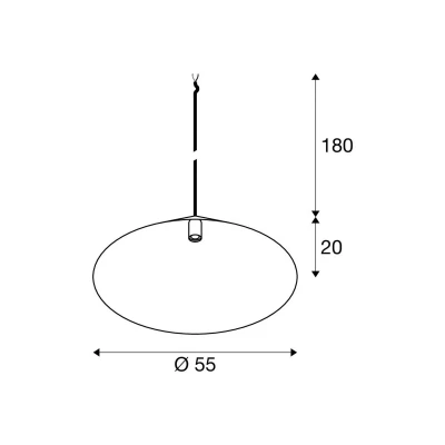 Billede af SLV Hængelampe Magico, Ø 55 cm, sort/guldfarvet, metal