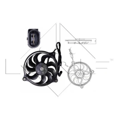 Billede af NRF 47699 Køleventilator 290 12 500 med holderamme VOLKSWAGEN: Passat B5 GP Variant