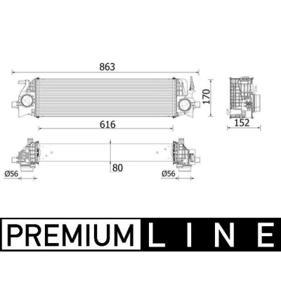 Billede af MAHLE ORIGINAL CI 554 000P Intercooler