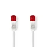 Billede af Kat 6 kabel RJ45 (8P8C) Hanstik UTP 3.00 m Fladt PVC Hvid Plastikpose