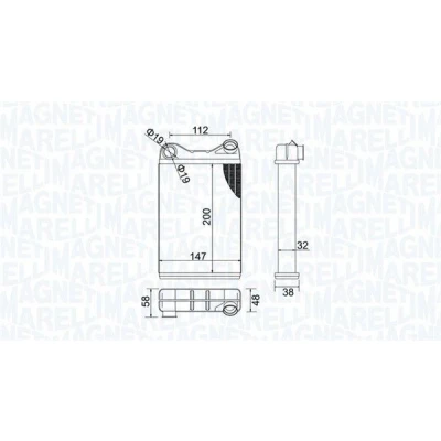 Billede af MAGNETI MARELLI 350218456000 Varmeveksler FIAT: Punto II Hatchback