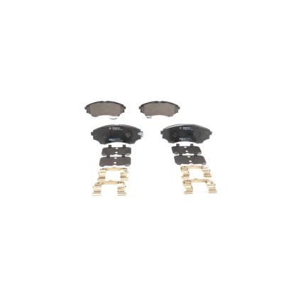 Billede af BOSCH 0 986 494 587 Bremseklodser Low Metallic med indbygget slid advarselskontakt, akustisk advarsel for anti knirke plade fjeder