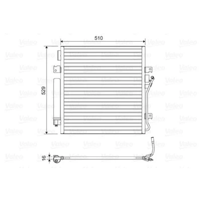 Billede af VALEO 814163 Kondensator med tørrer Aluminium 510