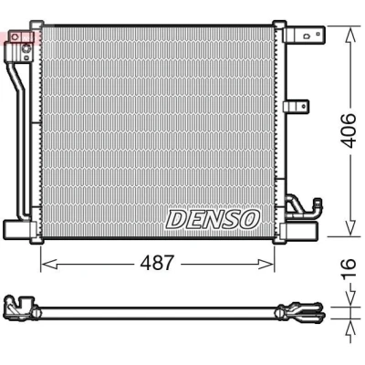 Billede af DENSO DCN46018 Kondensator uden tørrer R 134a