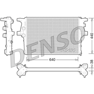 Billede af DENSO DRM12008 Radiator Aluminium, plastik 640 440 38 IVECO: Daily 6