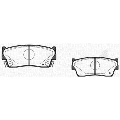 Billede af MAGNETI MARELLI 363916060799 Bremseklodser med akustisk advarsel for slid HONDA: CR V 4, 3