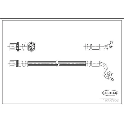 Billede af CORTECO 19032952 Bremseslange foraksel 256