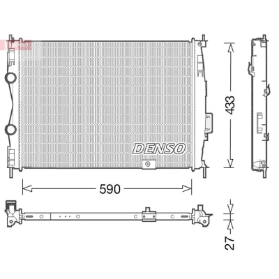 Billede af DENSO DRM46051 Radiator 590 443 27 NISSAN: Qashqai / Qashqai+2 I