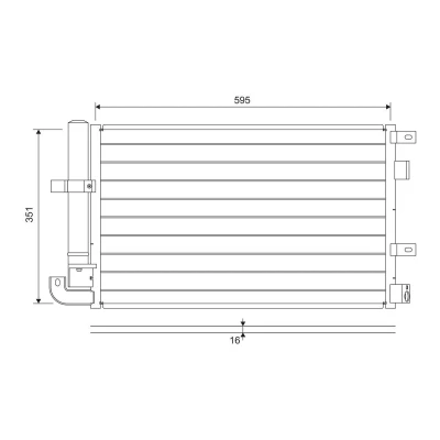 Billede af VALEO 822694 Kondensator med tørrer 14 Aluminium 350 JAGUAR: S Type