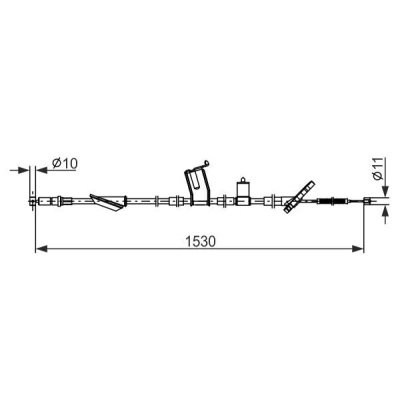 Billede af BOSCH 1 987 482 919 Håndbremsekabel 1530, 1350