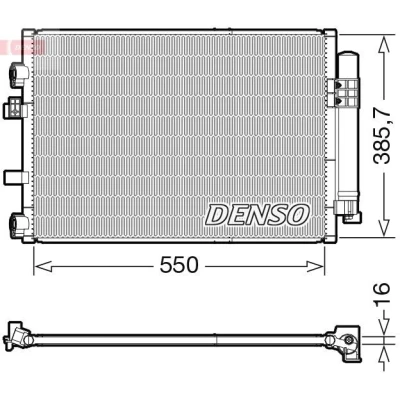 Billede af DENSO DCN10044 Kondensator med tørrer R 134a FORD: C Max 2, Grand