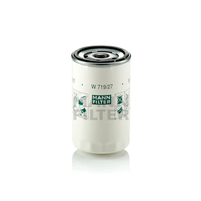 Billede af MANN filter W 719/27 Oliefilter 3/4 16 UNF med en returløbs stop ventil Påskruet FORD: Focus Mk1 Hatchback, KA FIESTA 5