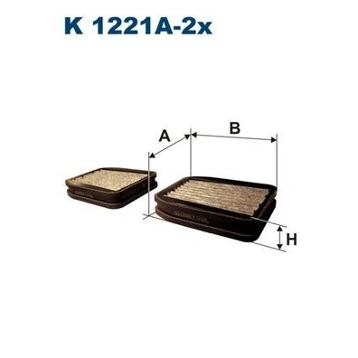 Billede af FILTRON K 1221A 2x Kabinefilter Aktivkulfilter 175 201 40 MERCEDES BENZ: E klasse Sedan, T modell