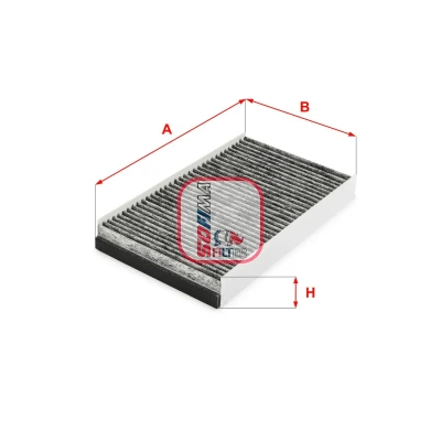 Billede af SOFIMA S 4267 CA Kabinefilter Aktivkulfilter 275mm 160mm 35mm FIAT: Multipla