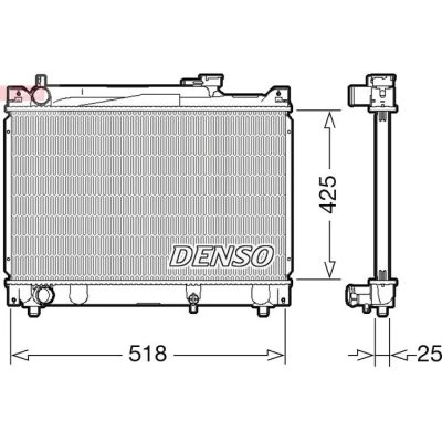 Billede af DENSO DRM47030 Radiator 518 425 25 SUZUKI: Grand Vitara 1 SUV