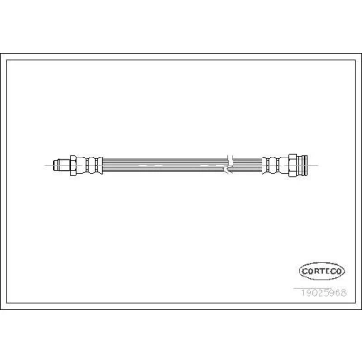 Billede af CORTECO 19025968 Bremseslange bagaksel 220 FIAT: Panda II Hatchback, 500 Punto Hatchback