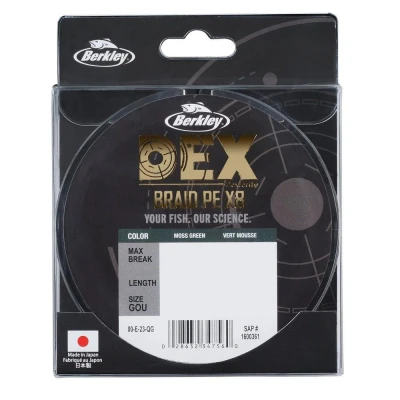 Billede af Berkley Dex X8 Pe Braided line Moss Green 0.04mm/4.1kg (300m) fishing