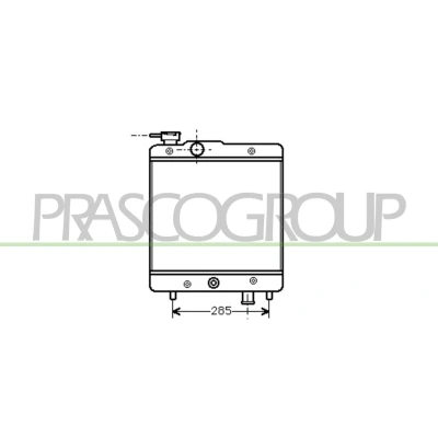 Billede af PRASCO FT119R001 Radiator Aluminium 310 360 34 Mekanisk fuget køleripper FIAT: Panda I Hatchback