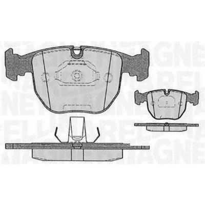 Billede af MAGNETI MARELLI 363916060579 Bremseklodser Forberedt til slidindikator BMW: X5, 5 Sedan, 7
