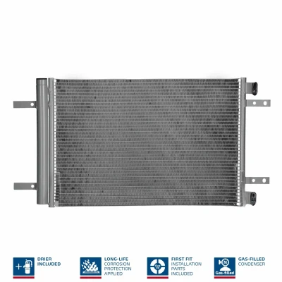 Billede af NISSENS 940458 Kondensator med tørrer Aluminium 563 R 134a PEUGEOT: 308 SW 2, II Hatchback, 3008 SUV, CITROËN: Jumpy III Van