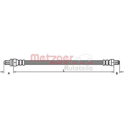 Billede af METZGER 4110134 Bremseslange 348 M10x1 DF