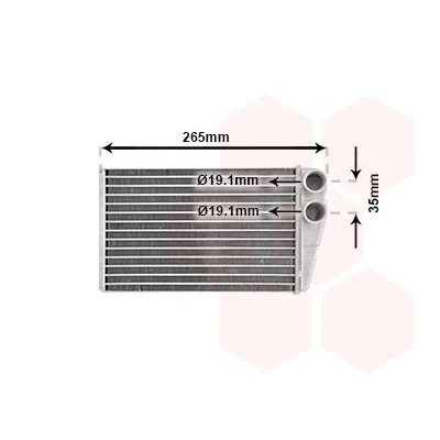 Billede af VAN WEZEL 43006354 Varmeveksler Tilslutning foroven