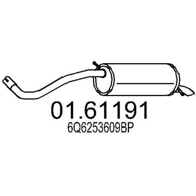 Billede af MTS 01.61191 Lydpotte 1180 SKODA: Fabia 2, VOLKSWAGEN: Polo IV Hatchback, SEAT: Ibiza 4, 4 ST