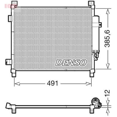 Billede af DENSO DCN46031 Kondensator med tørrer R 134a NISSAN: Note II Hatchback