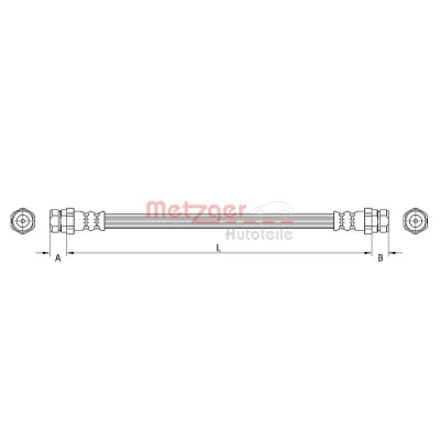 Billede af METZGER 4110634 Bremseslange 435 VOLKSWAGEN: Caddy 3