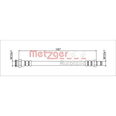 Billede af METZGER 4111805 Bremseslange Bagaksel venstre, højre 187