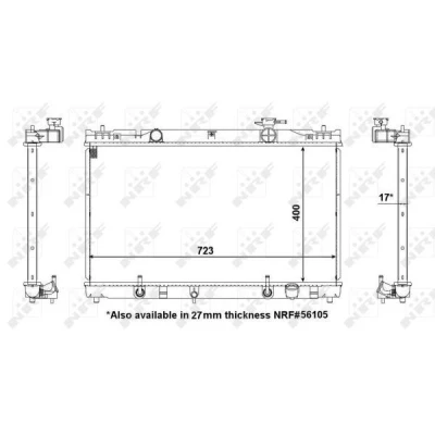Billede af NRF 53587 Radiator Aluminium 738 400 17 Loddet køleripper