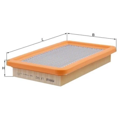 Billede af MAHLE ORIGINAL LX 542 Luftfilter 40,0 164 258,5 Filterindsats MAZDA: MX 5 2, 626 IV Hatchback, V Sedan, FORD USA: PROBE 2