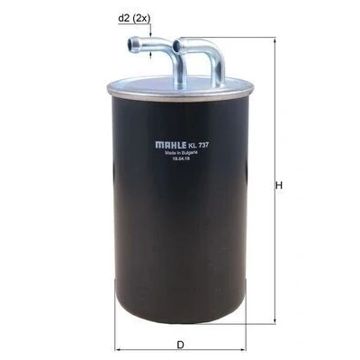 Billede af MAHLE ORIGINAL KL 737 Brændstoffilter Ledningsfilter 8 8,0 MITSUBISHI: Outlander 2 SUV, Grandis, Lancer Limousine