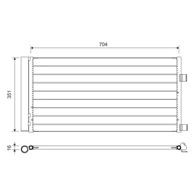 Billede af VALEO 814378 Kondensator med tørrer 15 10 Aluminium 358 R 134a