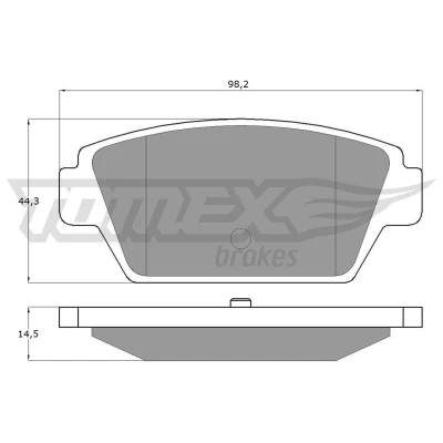 Billede af TOMEX brakes TX 11 54 Bremseklodser bagaksel MITSUBISHI: GALANT 4 Stufenheck