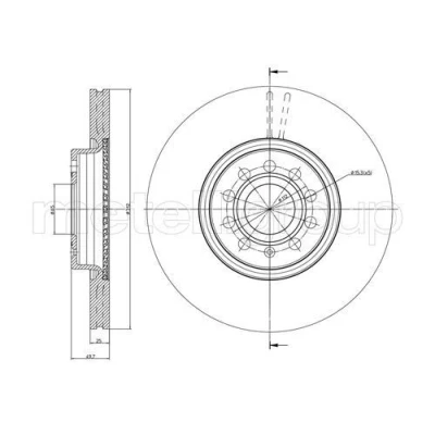 Billede af Bremseskive METELLI 23 0840C