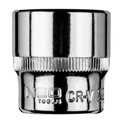 Billede af NEO TOOLS 08 182 Skraldenøgleindsats (Hexagon) 3/8 22 mm Krom vanadium stål Sekskant