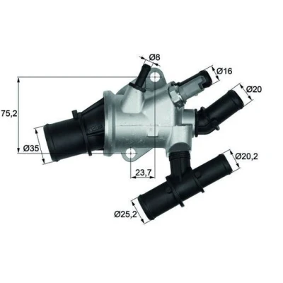 Billede af MAHLE ORIGINAL TI 155 88 Termostat FIAT: BRAVO 2, Stilo Hatchback, ALFA ROMEO: 147