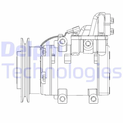Billede af DELPHI CS20524 Kompressor H15 PAG 46 med kompressorolie