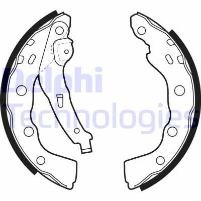 Billede af DELPHI LS1880 Bremsebakker 203 39 MITSUBISHI: Carisma Sedan