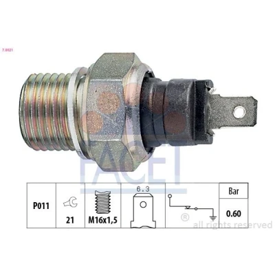 Billede af FACET 7.0021 Olietrykskontakt M16x1,5 1 Made in Italy OE Equivalent PEUGEOT: 205 II Hatchback, 106 I Cabriolet, CITROËN: BX Hatchback