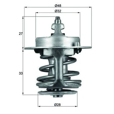 Billede af MAHLE ORIGINAL TX 63 83 Termostat 48 uden pakning TOYOTA: Corolla VIII Compact, VII Stationcar, Sedan, HYUNDAI: Getz, i10 I