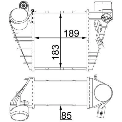 Billede af MAHLE ORIGINAL CI 22 000S Intercooler uden sensor VOLKSWAGEN: Golf 4, SEAT: Leon I Hatchback