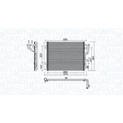 Billede af MAGNETI MARELLI 350203976000 Kondensator med tørrer 492x391x16 391 492 16 KIA: cee‘d I Hatchback, Stationcar, Pro Hatchback