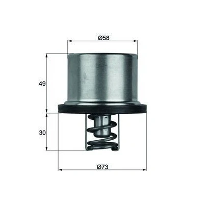 Billede af MAHLE ORIGINAL THD 1 82 Termostat med pakning