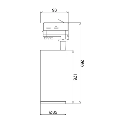 Billede af LED skinnespot Lucea 3 faser 15W hvid