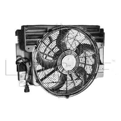 Billede af NRF 47217 Køleventilator 438 12 400 med kølerventilatorramme (karm), Kulløs motor kontroldel
