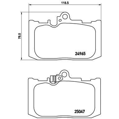 Billede af BREMBO P 83 131 Bremseklodser med akustisk advarsel for slid uden tilbehør