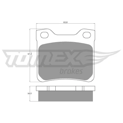 Billede af TOMEX brakes TX 11 94 Bremseklodser bagaksel PEUGEOT: 406 Coupe, Sedan, 607 Sedan